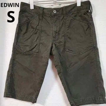 EDWIN 올리브 하프 팬츠 S