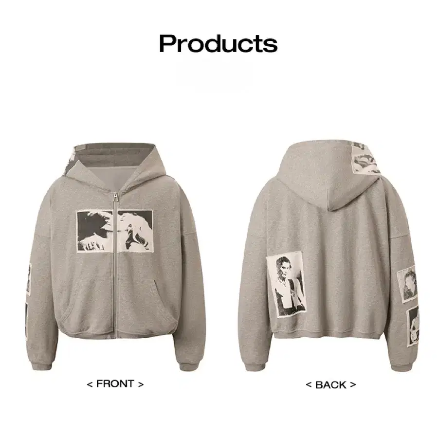 BASTARD Punk Print Patch Washed Hoodie Zip-Up | Bunjang Global