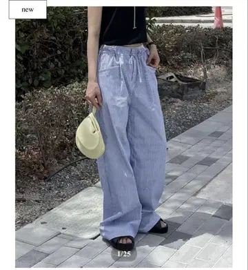 FASHIRU 스트라이프 이지 팬츠