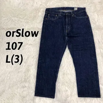 오어슬로우 오어슬로우 107 사이즈 L (3) 셀비치 데님 진한색