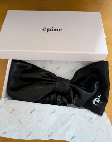에피누 epine 리본 새틴 스크런치, 박스 포함