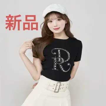 Darich 다리치 DR 비쥬 리브 니트 탑 BLK