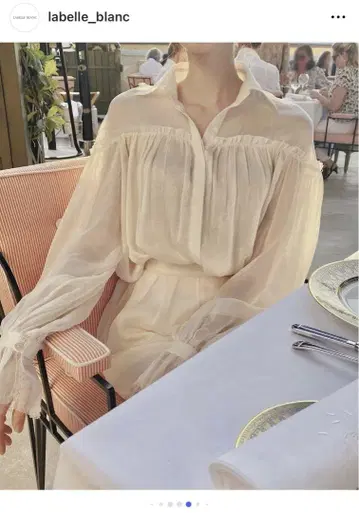 LABELLE BLANC 라벨르 블랑 시어 블라우스 한국 브랜드