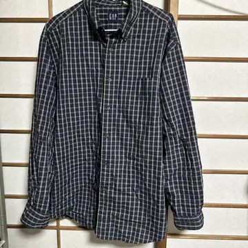 GAP 체크 무늬 긴팔 셔츠 와이셔츠 여름옷