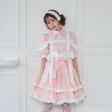 릴릴리 Starry 리본 프릴 하네스 White