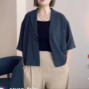 택 포함 새상품 크로셰 자켓 접촉 냉감
