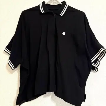 사카이 S 피케 폴로 셔츠 블랙