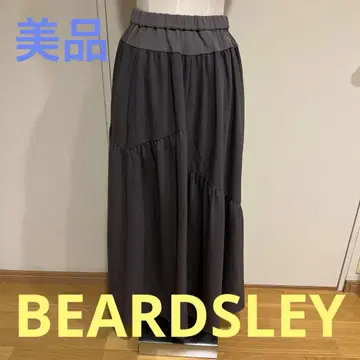 BEARDSLEY 그레이 플레어 스커트 티어드 디자인