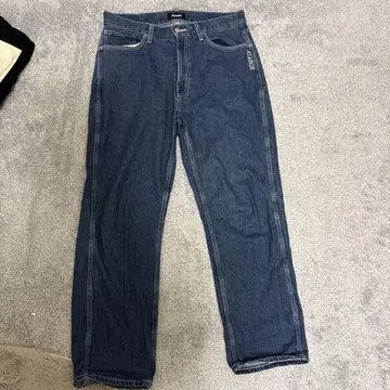 X-LARGE 다크 블루 스트레이트 데님 32인치