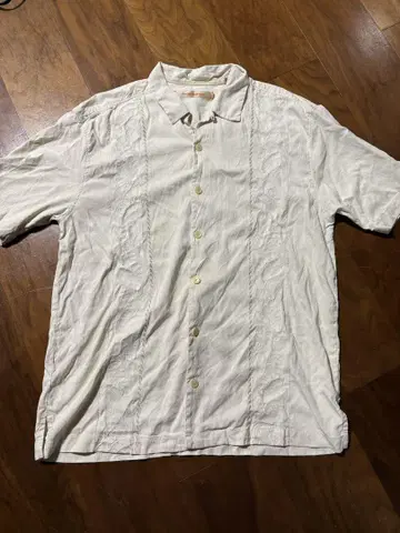 Tommy Bahama 자수 알로하 셔츠 L 사이즈