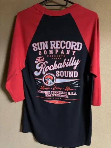 SUN RECORD 7부 소매 티셔츠 M 로커빌리