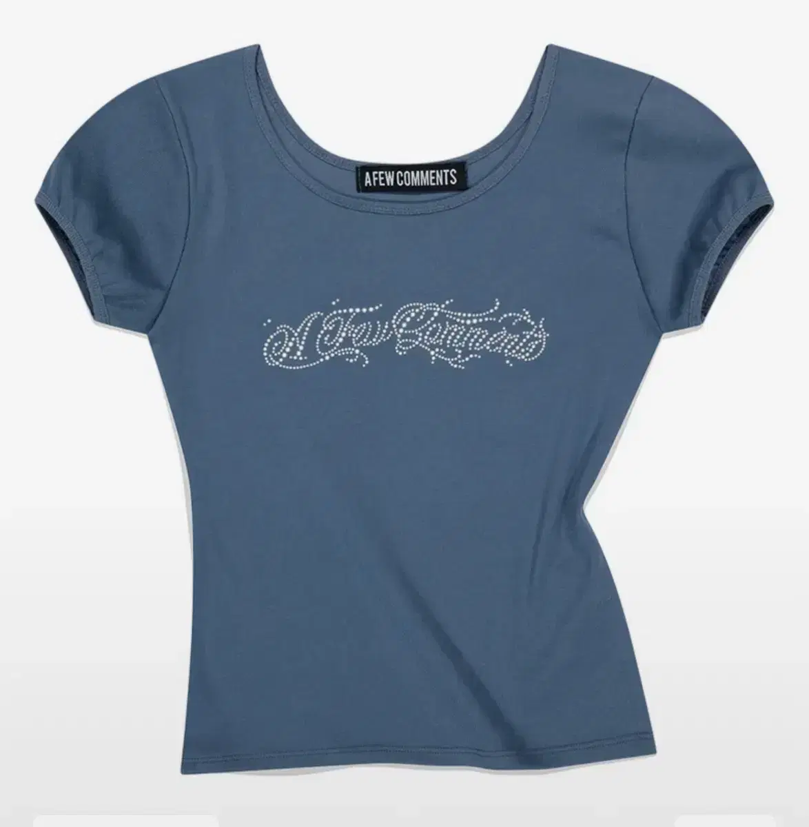 Apieu Comments Metal Stud Baby T-shirt BLUE