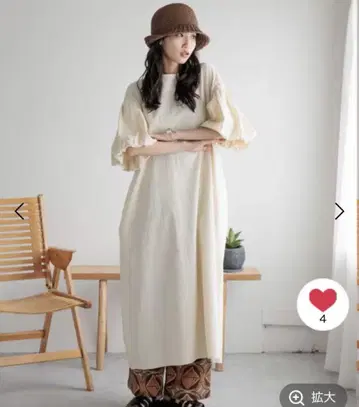 로리즈팜 소매 벌룬 리본 원피스