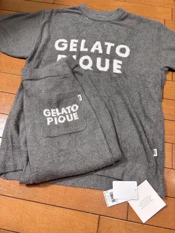 새상품 GELATOPIQUE HOMME 스무지 셋업 그레이 반팔