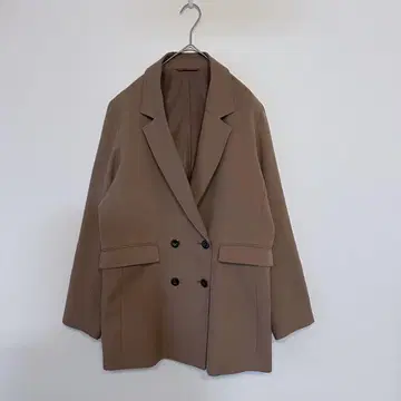 지유 더블 브레스트 테일러드 자켓 비즈니스 오피스 빅 사이즈