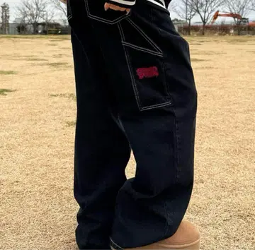 다크 그레이 와이드 팬츠