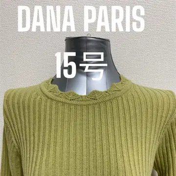 DANA PARIS 올리브 그린 니트 15호~17호 상의 니트