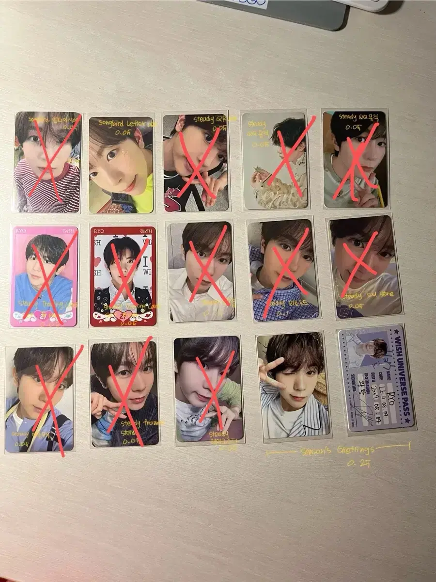 엔시티 위시 료 포카 팔아요