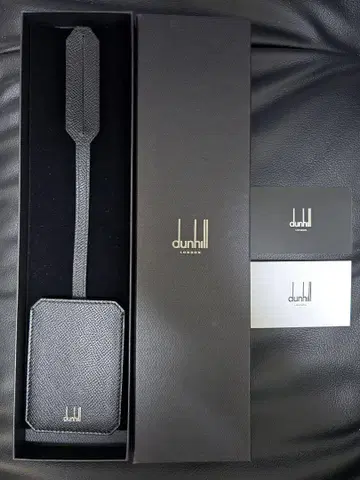 dunhill 던힐 네임택 카드 스트랩 교통카드 지갑 블랙