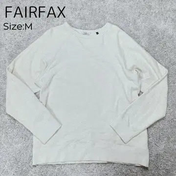 FAIRFAX 일본제 캐시미어 혼방 맨투맨 크루넥 아이보리계 M