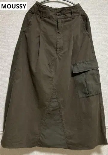 MOUSSY 마우지 롱 스커트 카키 사이즈 2
