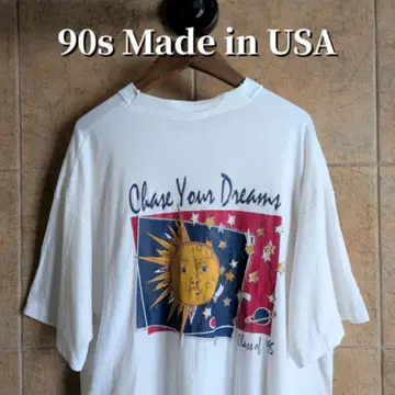 90s USA제 태양 아트 티셔츠 싱글 스티치 XL