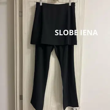 SLOBE IENA 랩 디자인 팬츠 블랙 치마바지 셋업
