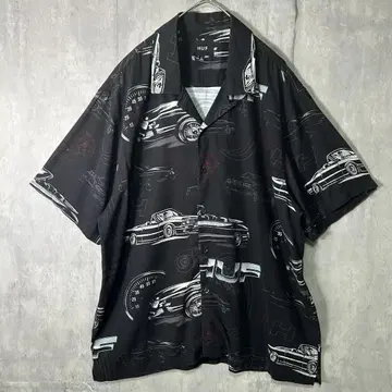 완판템 HUF DROP TOP RESORT SHIRT 미국차 블랙 레이온