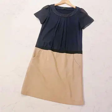 바이컬러 반팔 쉬폰 M 38 Green Label Relaxing
