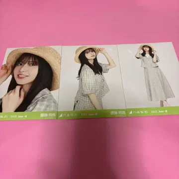 노기자카46 사이토 아스카 브로마이드 밀짚모자 컴프