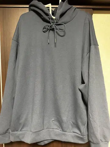 지유 GU 더블 페이스 빅 풀 후드티 XL 네이비 후드 부착 후드티