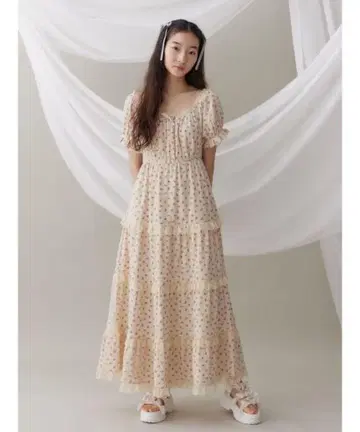 메리 제니 쁘띠 플라워 퍼프 원피스