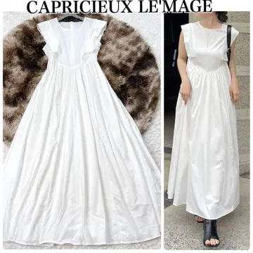 CAPRICIEUX LE'MAGE 개더 절개 원피스 롱