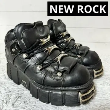 NEW ROCK 뉴 락 앵클 부츠 M-106 블랙 가죽