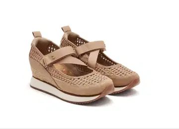 GIOSEPPO 베이지 뜨개질 스니커즈 25.5cm