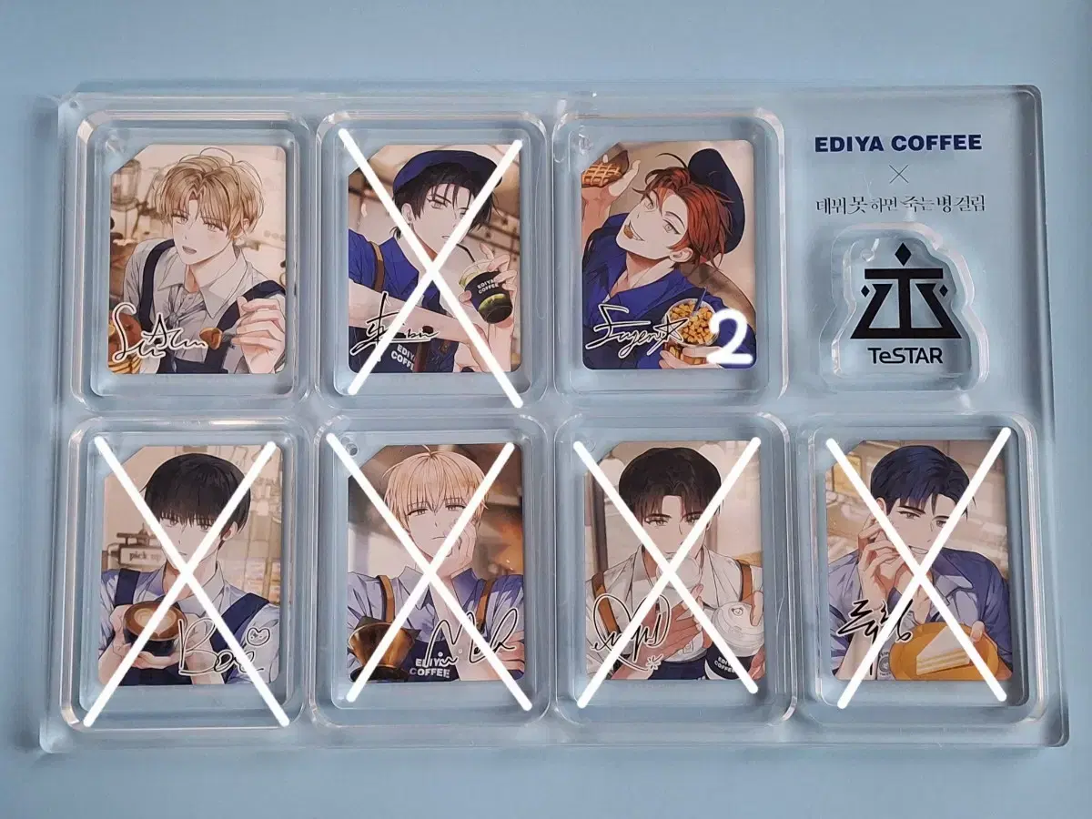 Debumot Idiya Collaboration Acrylic Block Bae Sejin, Seon Ahyeon, Cha Yujin, Testar Logo
