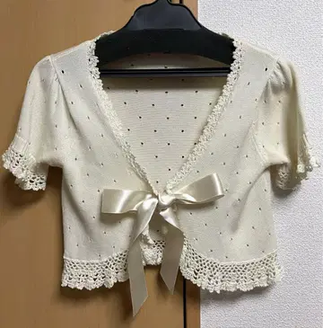 반팔 니트 볼레로 (생지)