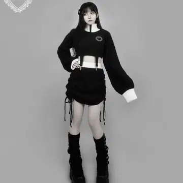 Dimmoire 크롭 니트 셋업