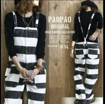 두꺼운 보더 paopao 오버롤