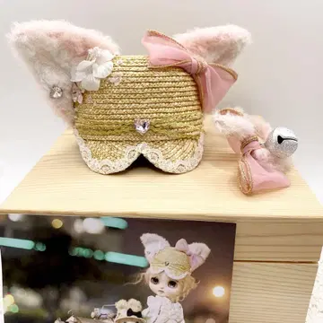 네오 브라이스 작가 모자 햇 고양이 귀 핑크
