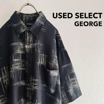 구제 의류 "GEORGE" 디자인 레이온 셔츠 (블랙)