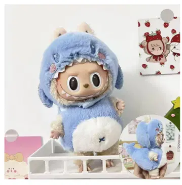 labubu 마카롱 봉제 인형용 의류 코스튬 상어 인형옷 봉제 인형 의류