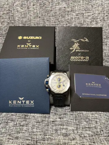300개 한정판 KENTEX MOTO-R Hayabusa 손목시계 실버
