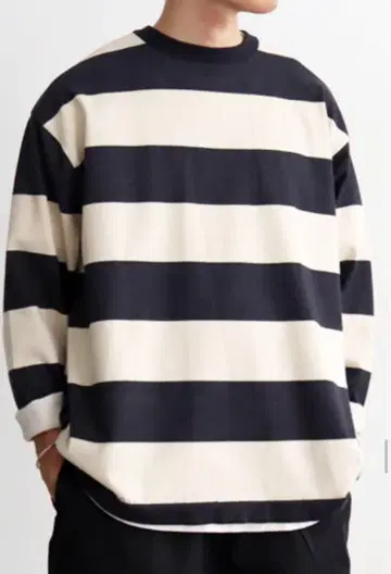 마이요 maillot 와이드 보더 롱 T 사이즈 1