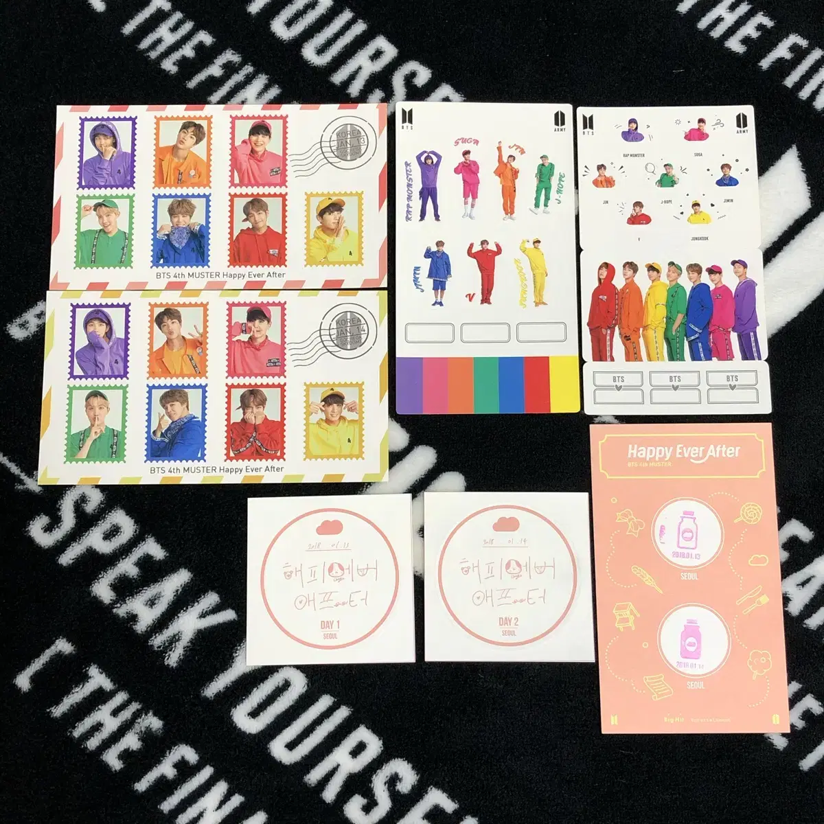 방탄 머스터4 아미부스 우표 스티커 BTS MUSTER ARMY POCA