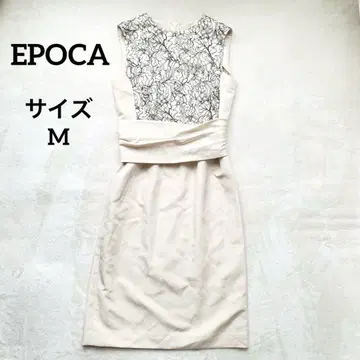 EPOCA 에포카 원피스 슬리브리스 레이스 자수 실크 린넨