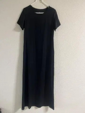 요지야마모토 와이즈 블랙 반팔 롱 원피스