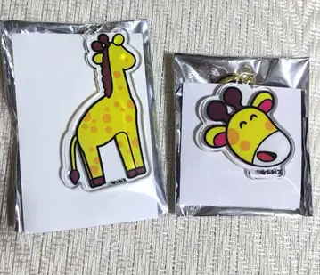 타베코 동물 기린 아크릴 키링 2개 세트