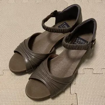 카무이 워터 마사지 샌들 천연 가죽 블랙 24.5cm