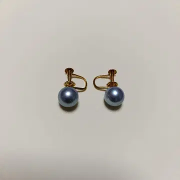 파란색 펄 귀걸이 K18